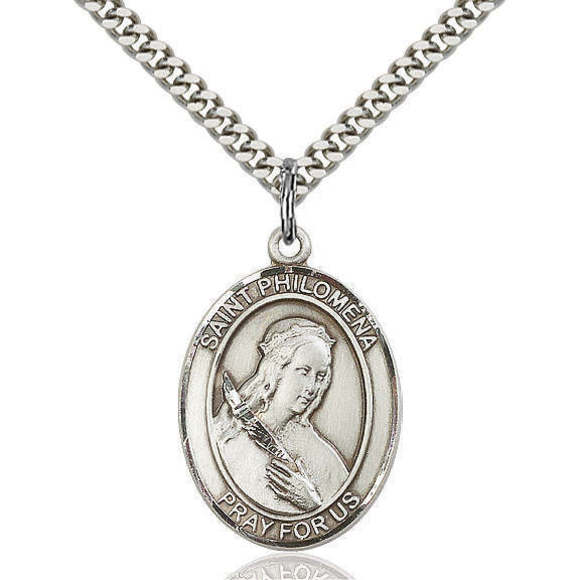 Saint Philomena Sterling Silver Medal